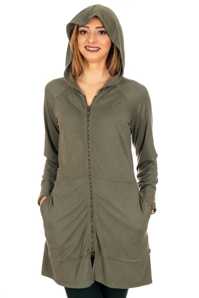 Hanorac verde kaki Marime M-L