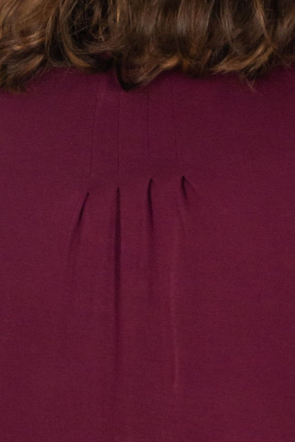 Bluza grena cu broderie Marime L-XL