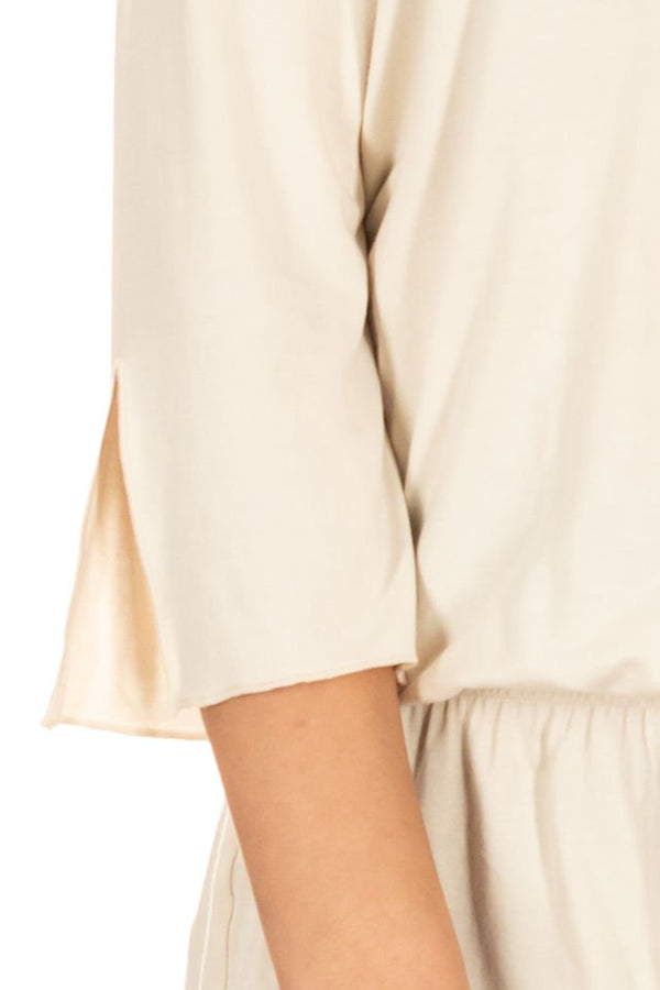 Bluză florala cu elastic pe sold Mărime M-L