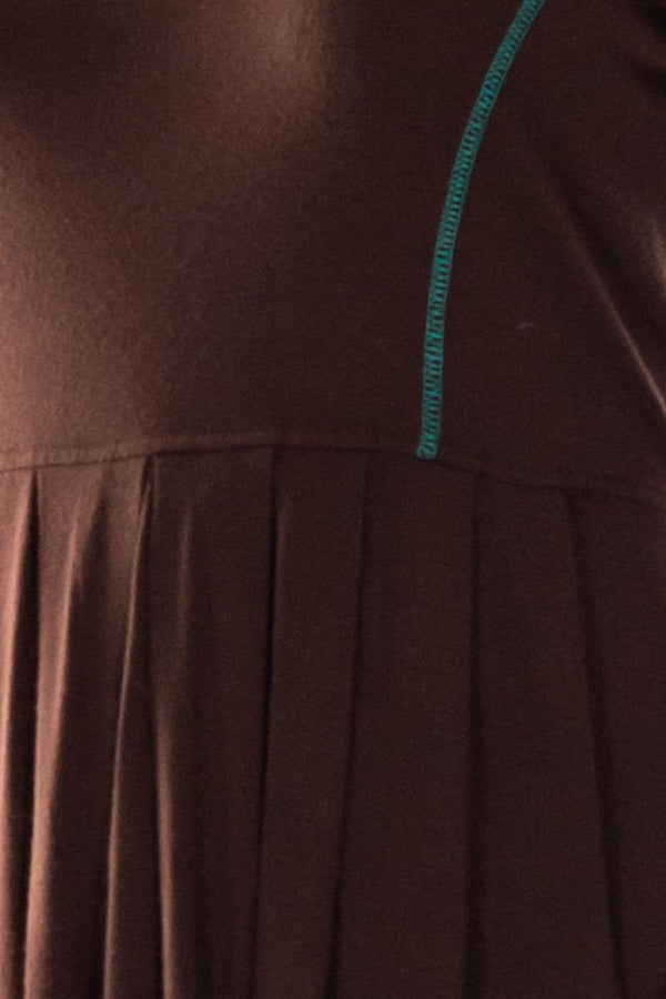 Rochie maro cu broderie florala Mărime S-M