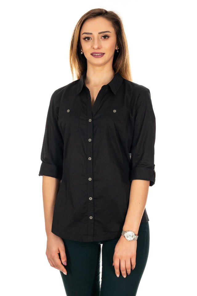 Camasa business casual negru, Marime M