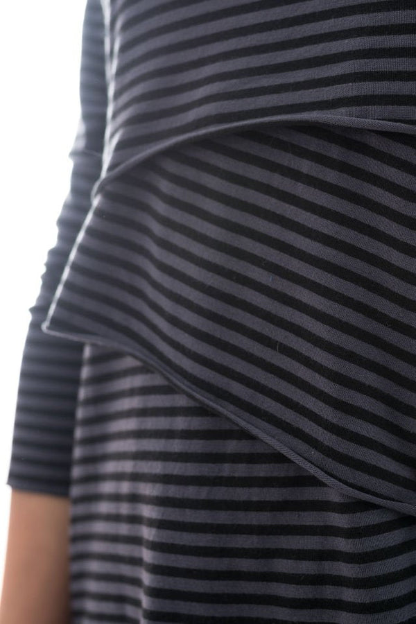 Bluză Gri Cu Dungi Mărime S