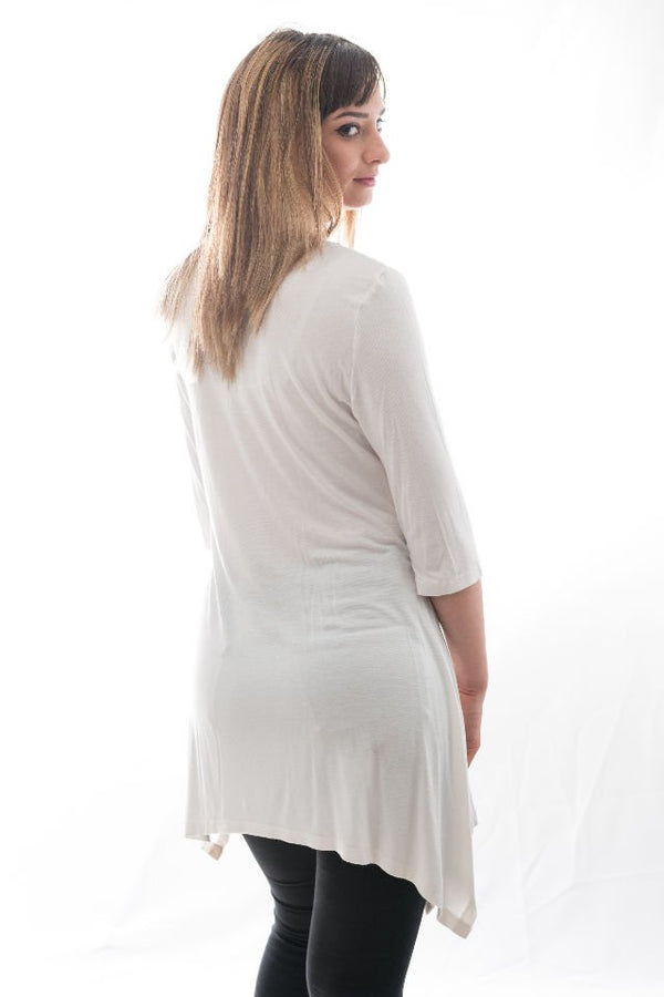 Bluză Alba Cu Broderie Multicolora Mărime M-L