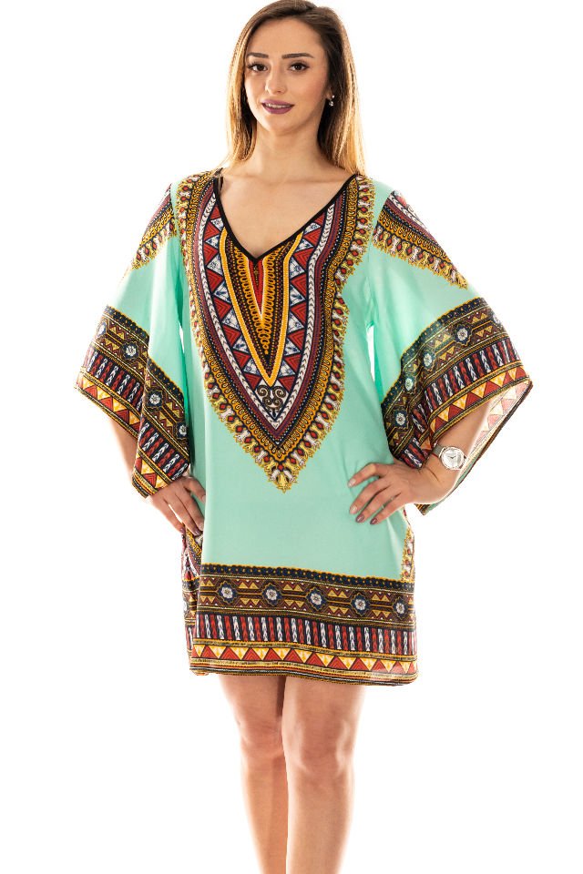 Rochie De Vara Turcoaz Marime M-L