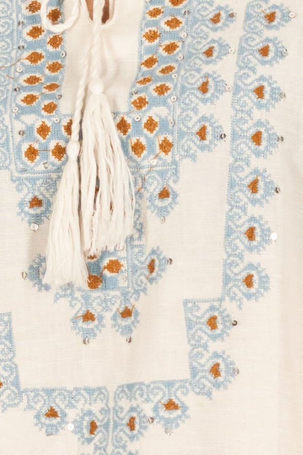 Bluza tip ie cu broderie bleo