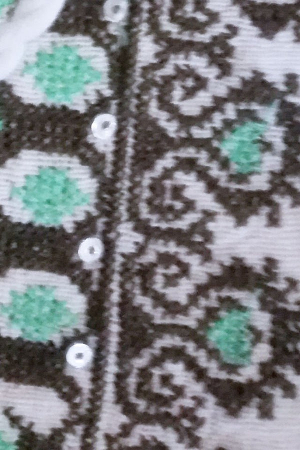 Bluza tip ie cu broderie negru-verde