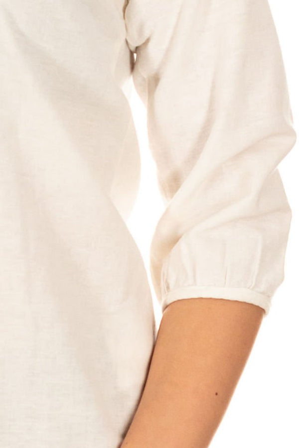 Bluza tip ie cu broderie negru-verde