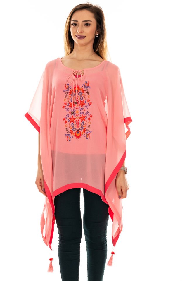 Bluza vaporoasa roz, Marime S-M