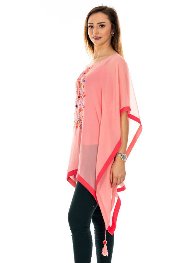 Bluza vaporoasa roz, Marime S-M
