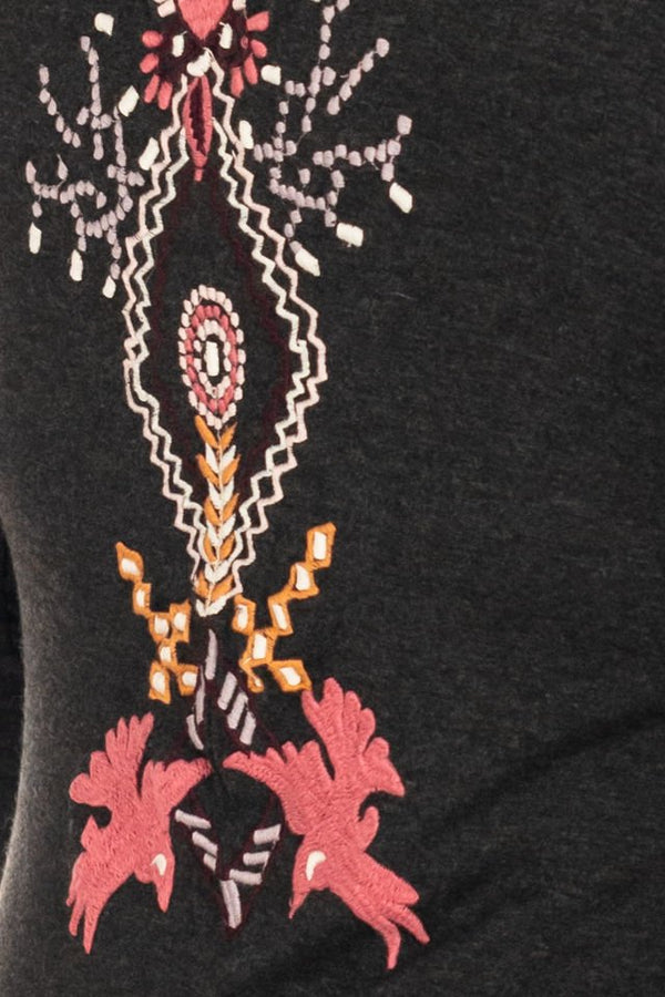 Rochie neagra cu broderie etnic, Marime XL