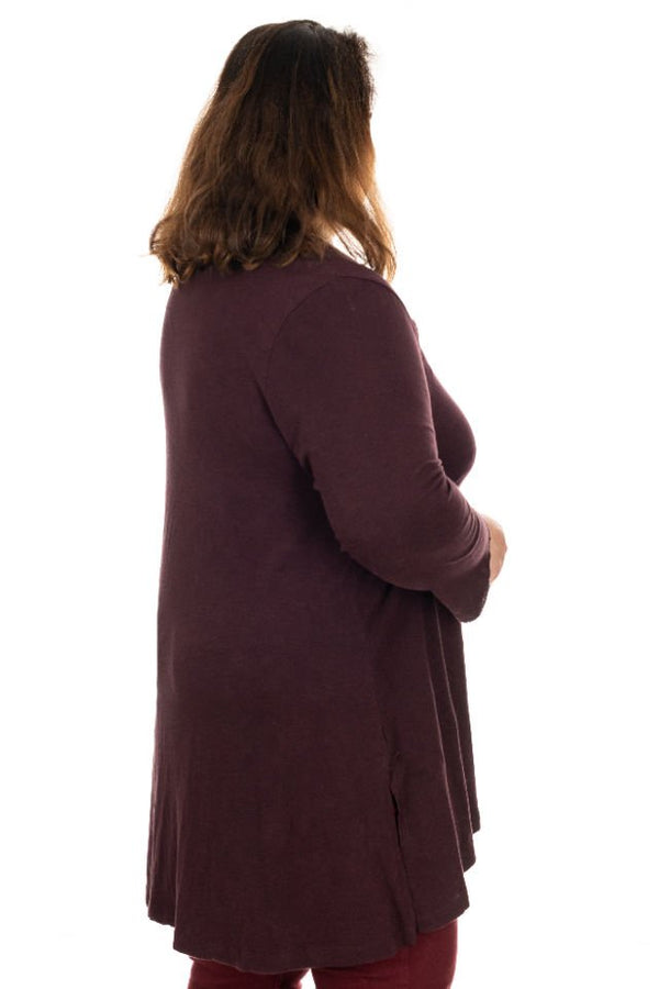 Bluza maro roscat cu broderie, Marime XL