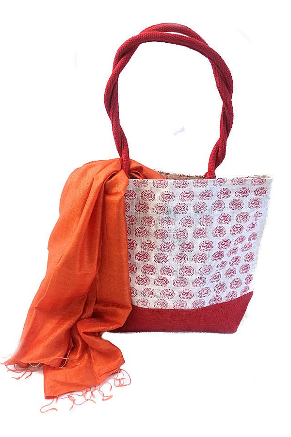 Geanta iuta rosu corai