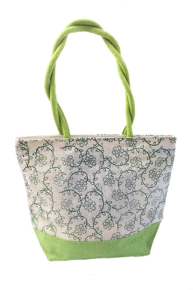 Geanta de iuta verde fistic