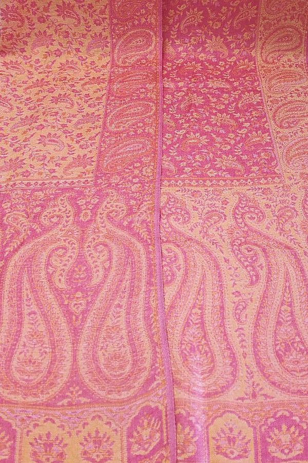 Esarfa Casmir reversibila Paisley oriental floral corai - India