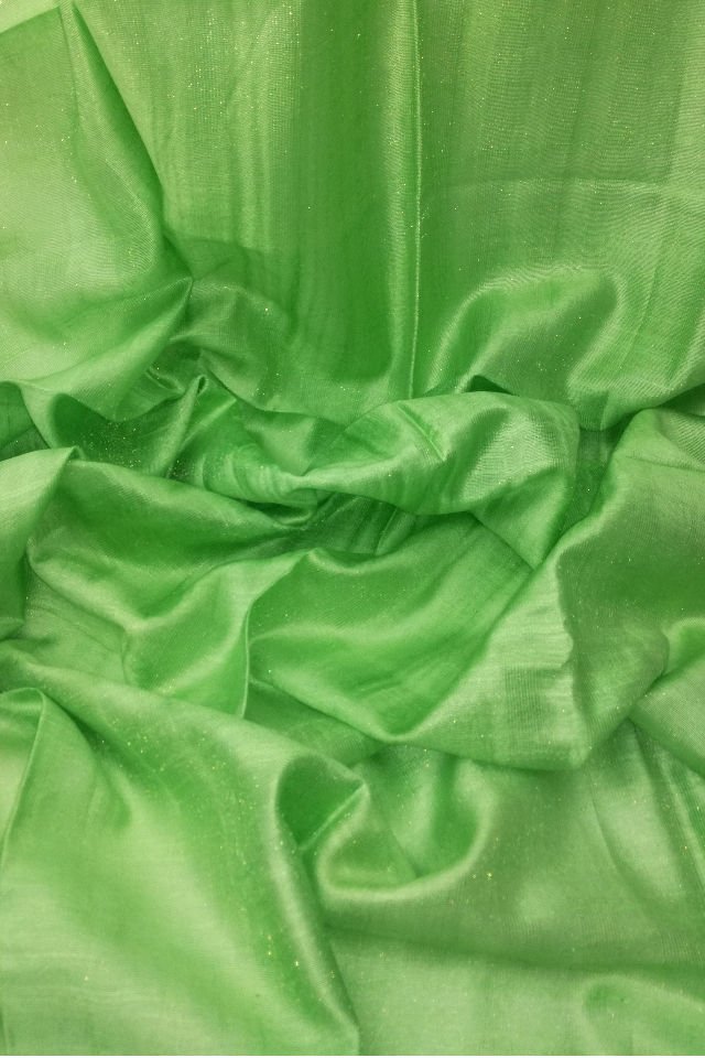 Esarfa Cara, Matase cruda indian Khadi verde-fistic
