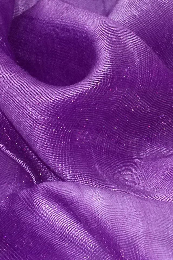 Esarfa Cara, Matase Cruda Indian Khadi Mov-Lila