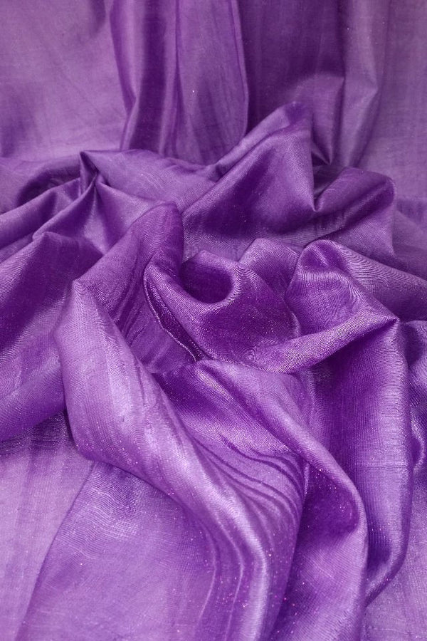 Esarfa Cara, Matase Cruda Indian Khadi Mov-Lila