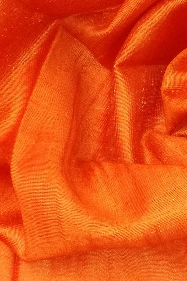 Esarfa Cara, Matase cruda Indian Khadi Portocală