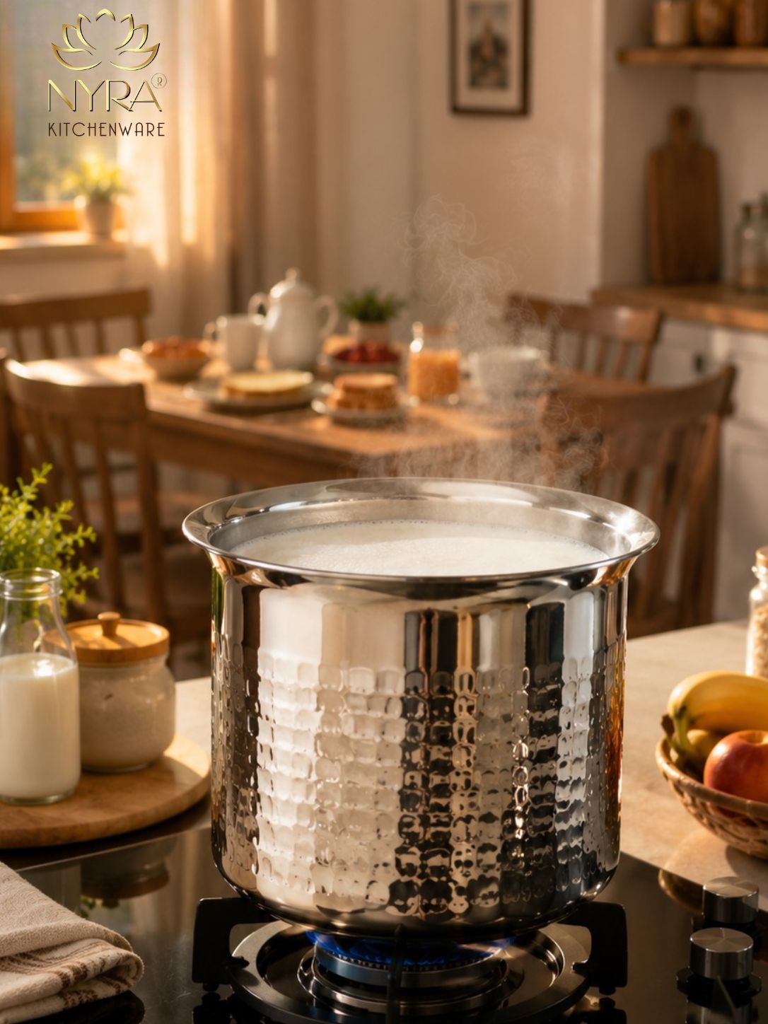 Premium Stainless Steel Hammered Deep Water Gunj - 6 Sizes