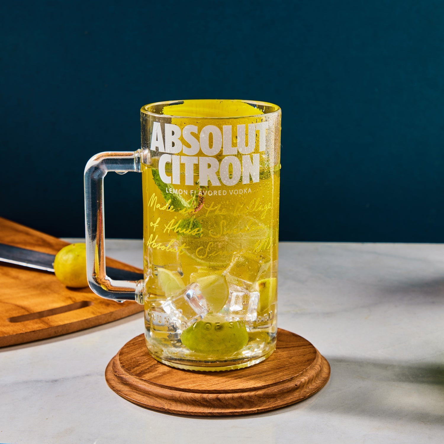 Absolut Citron Mug – Bright, Upcycled Glassware by The Bottle Art
