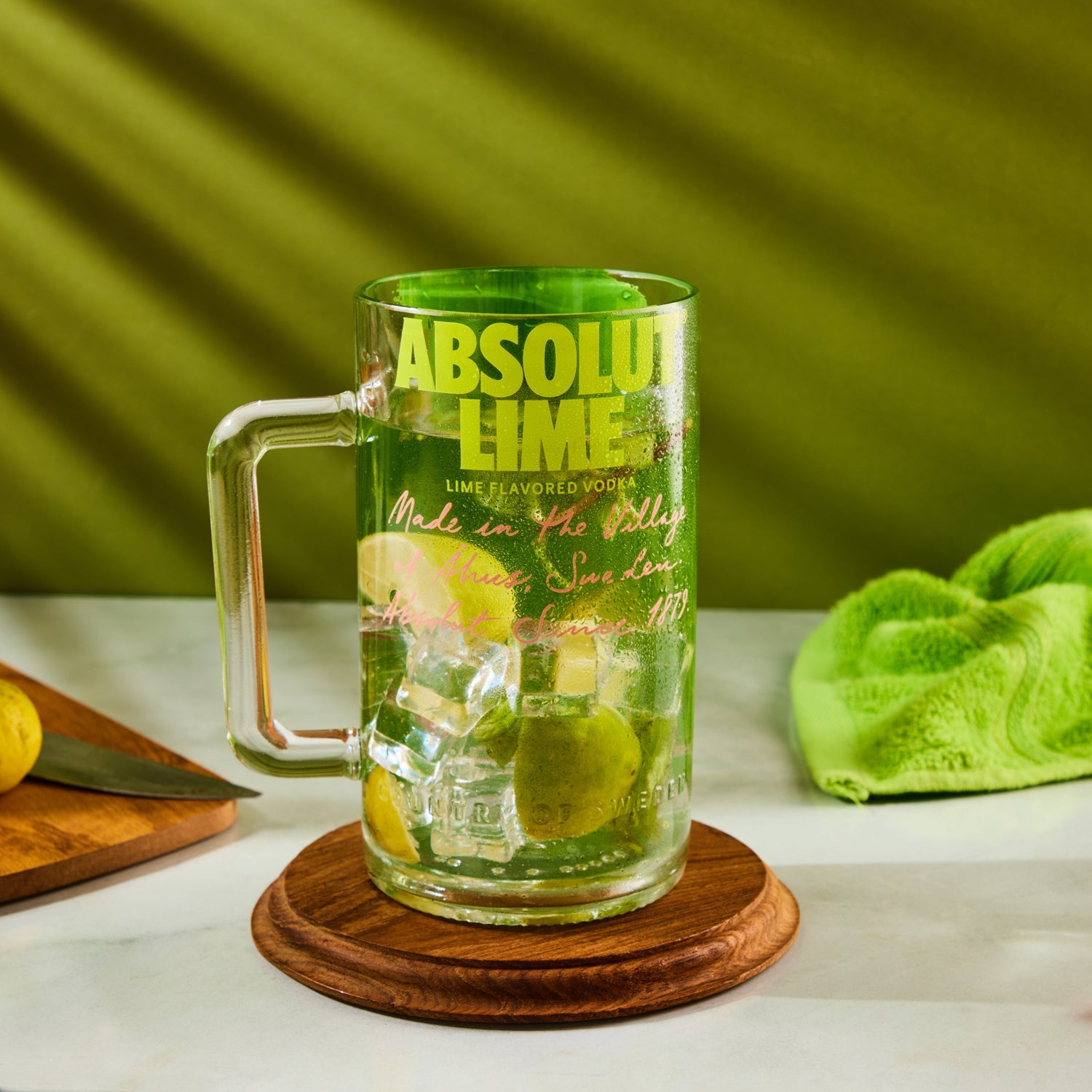 Absolut Lime Mug – Bright, Bold & Sustainably Upcycled by The Bottle Art