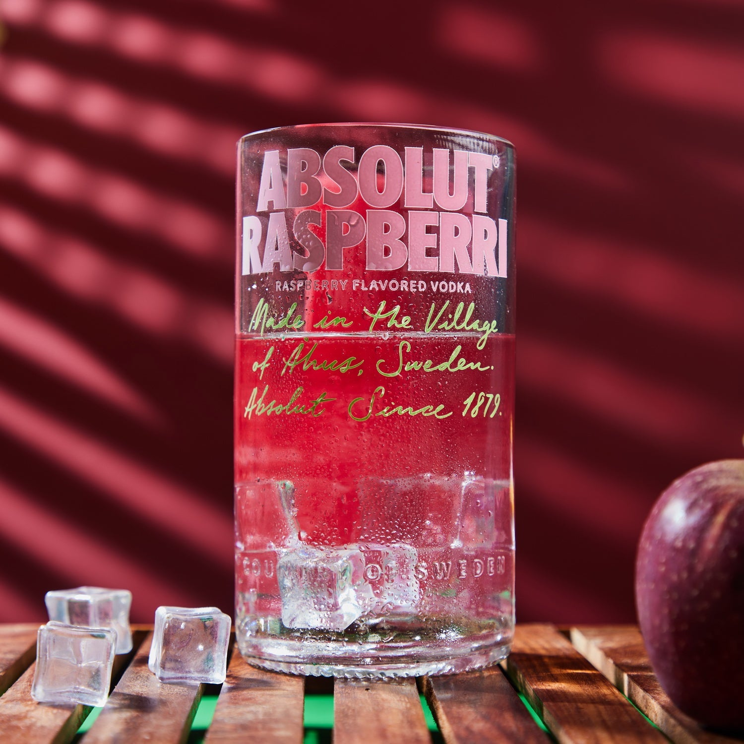 Absolut Raspberry Mini Glass – Sip Sustainably with a Pop of Color