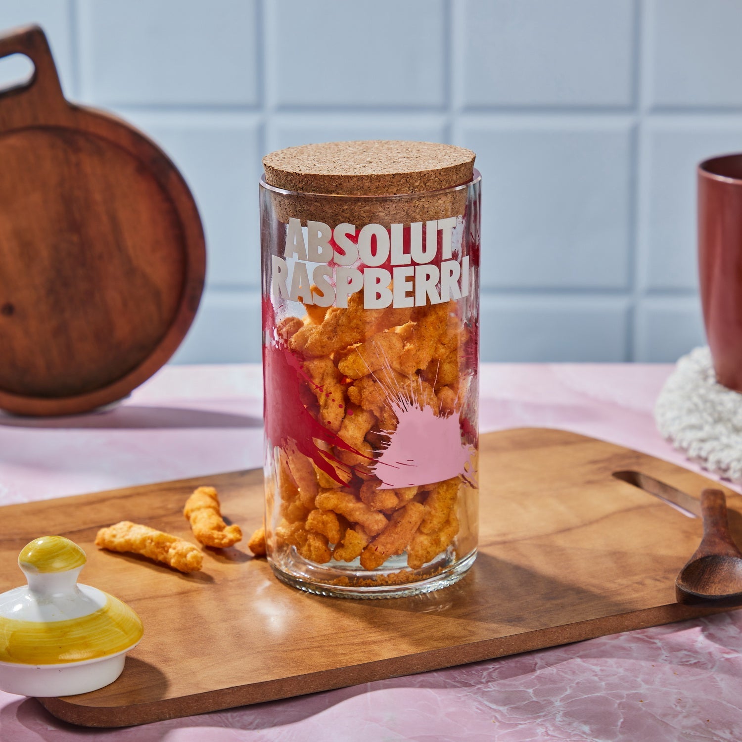 Absolut Raspberri Upcycled Storage Jar