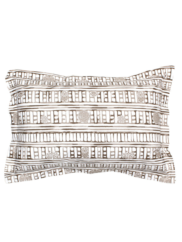 Sanchi Grey Bedsheet with Pillow Cover