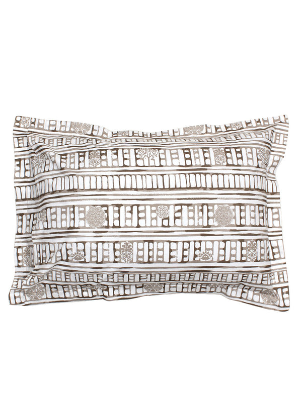 Sanchi Grey Bedsheet with Pillow Cover