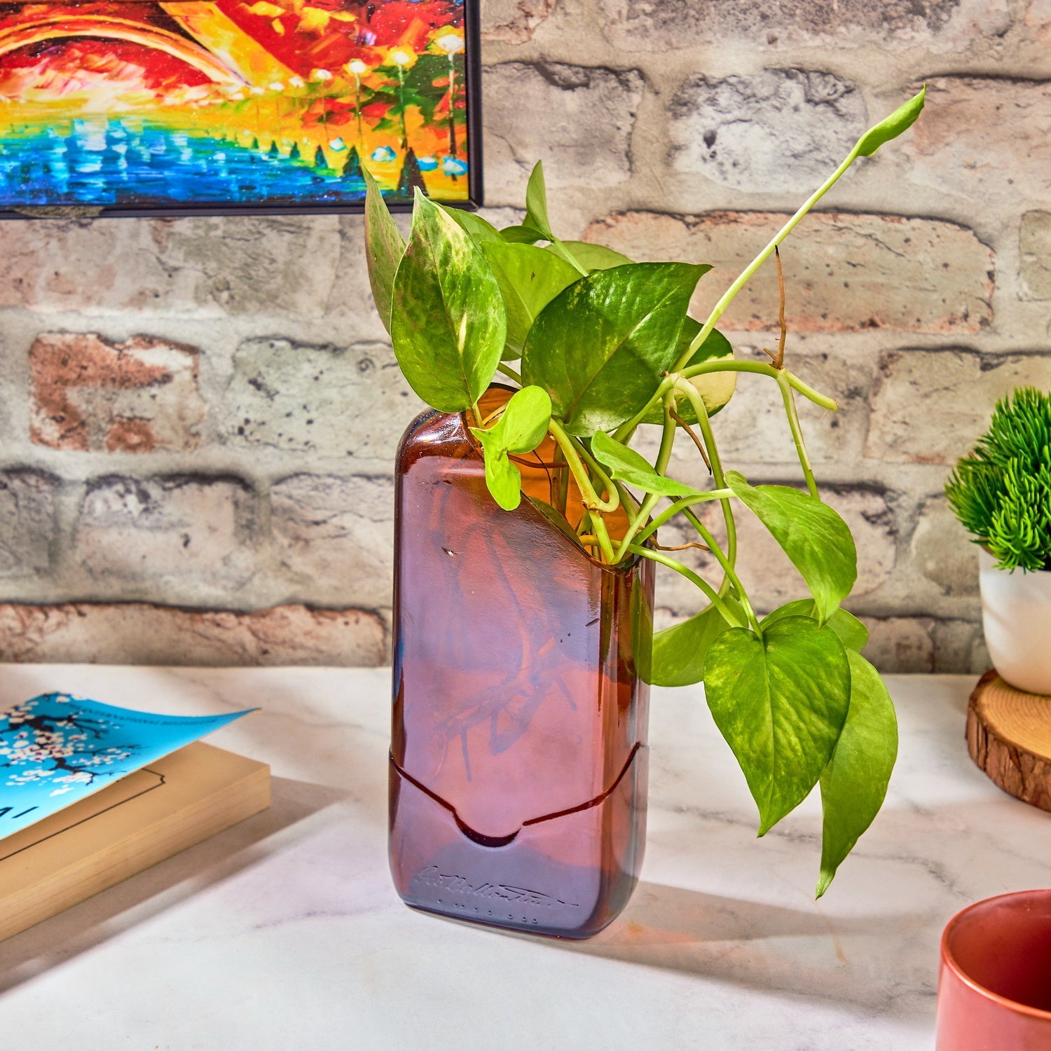 Ballantine Upcycled Slant Vase