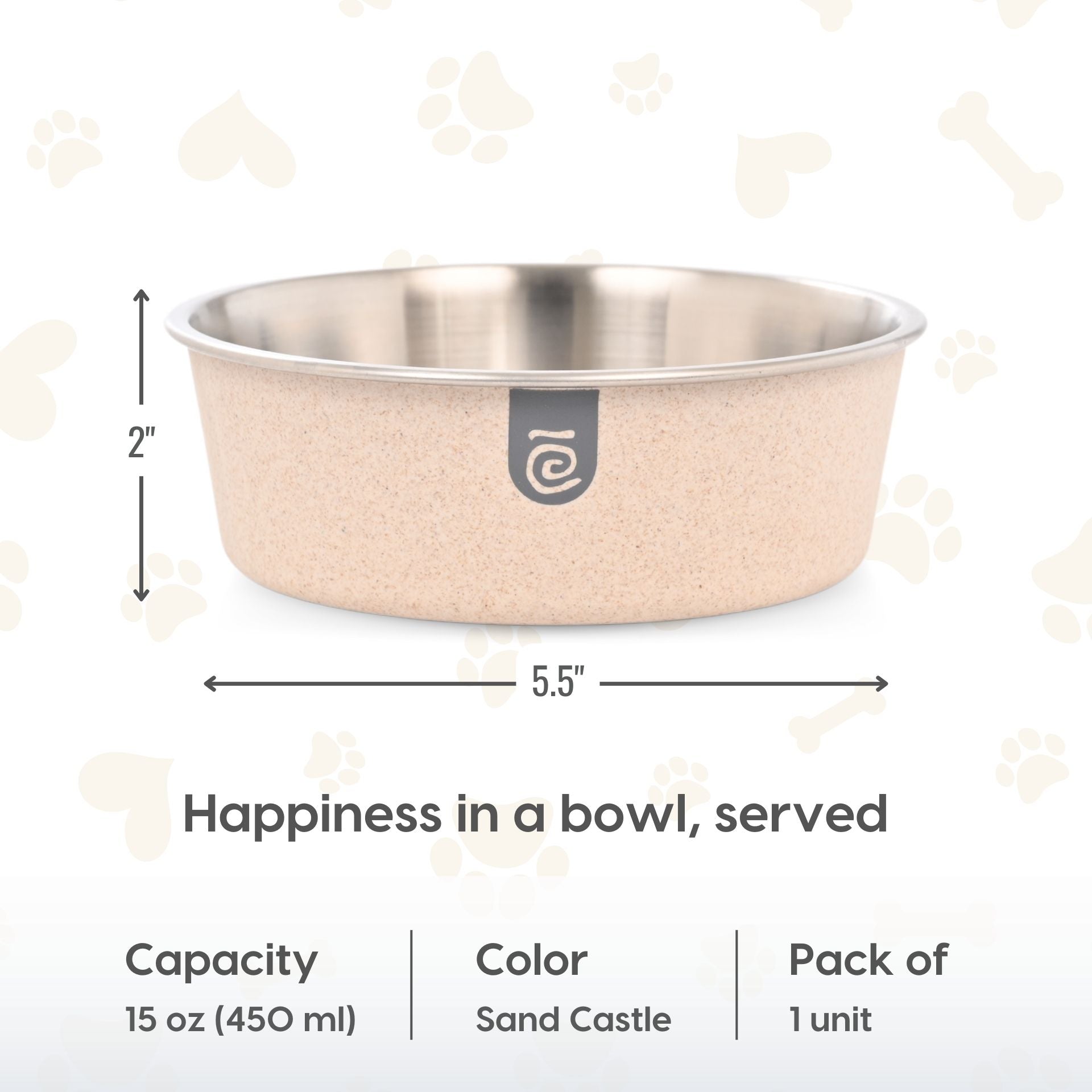 Earth Friendly Bella Pet Bowls for Dogs | 450 ml