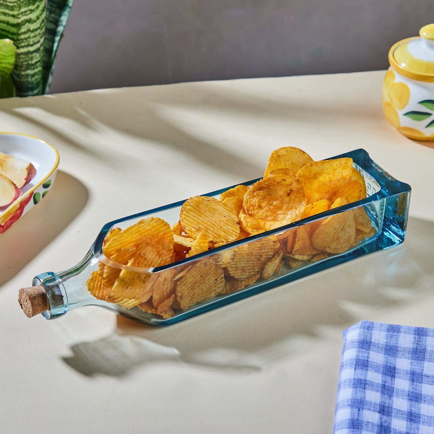 Blue Label Platter – Eco-Friendly Upcycled Serving Dish