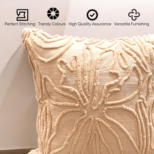 Blush Bloom Tufted Cushion Cover  - Set of 5