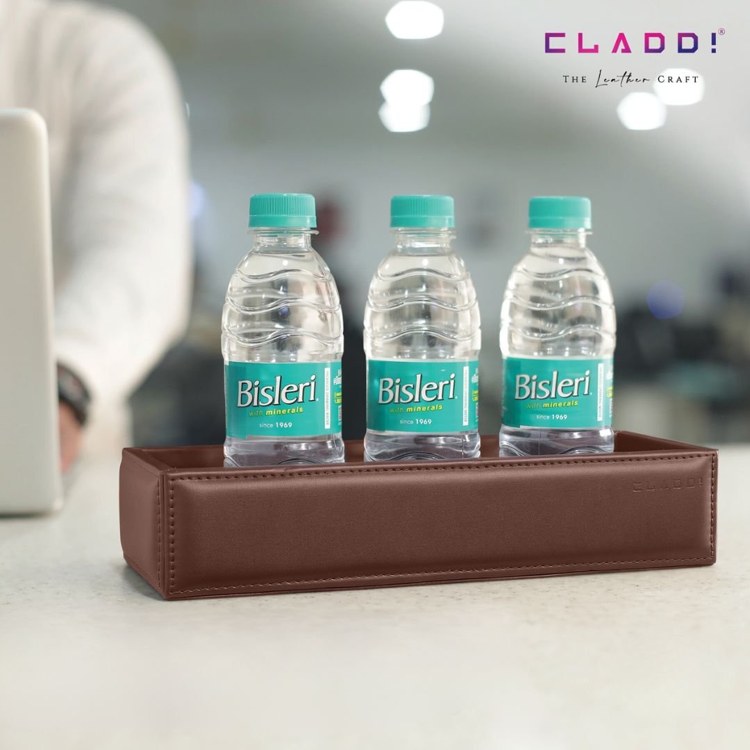 Leather Bottle Tray | 50% OFF Sale