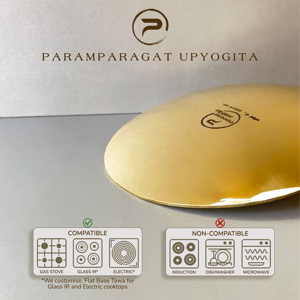 Paramparagat Upyogita Chaitanya Heavy Brass Tawa 9'