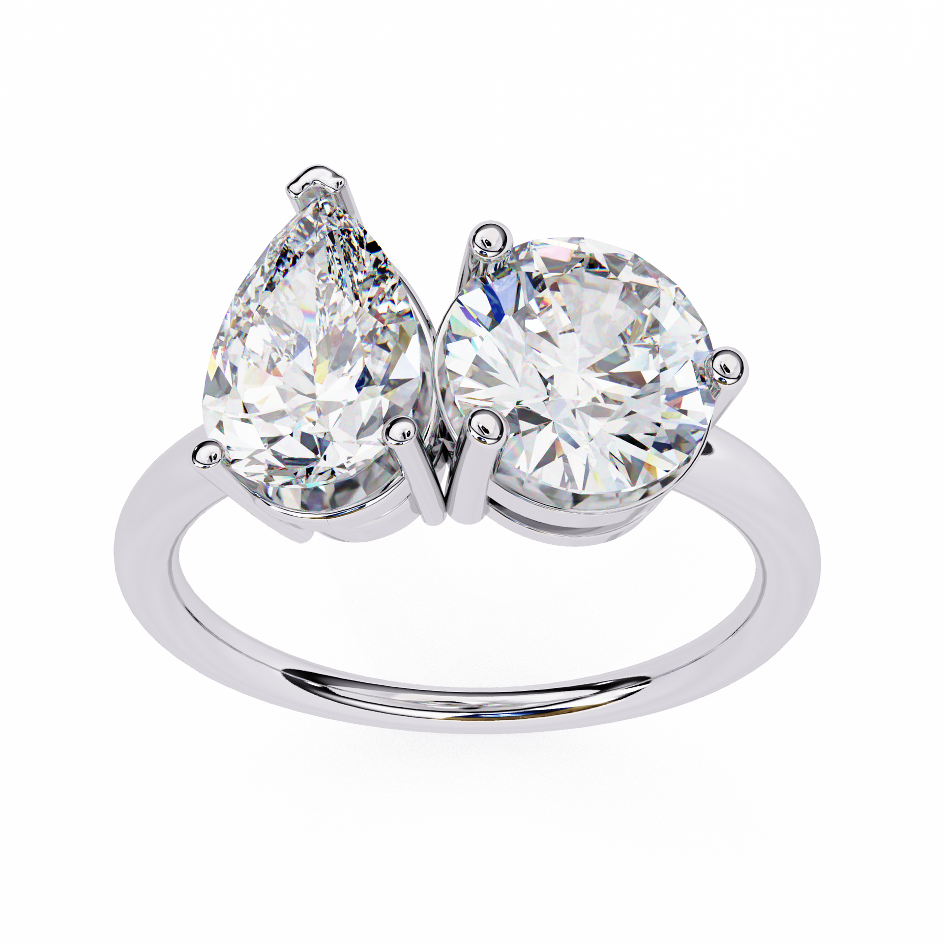 Pear Toi et Moi Ring