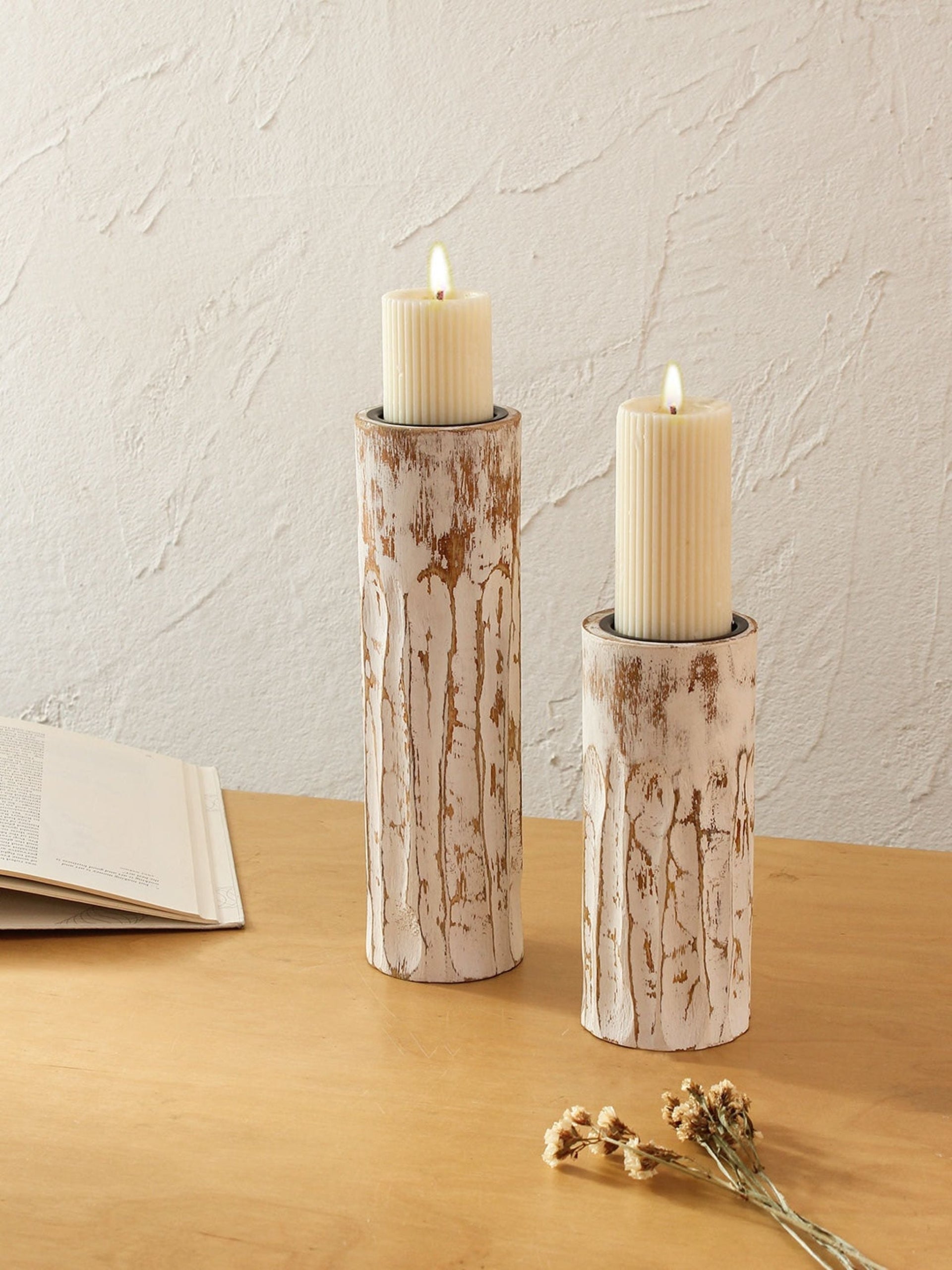 Pillar Candle Stand Set - Saltoro