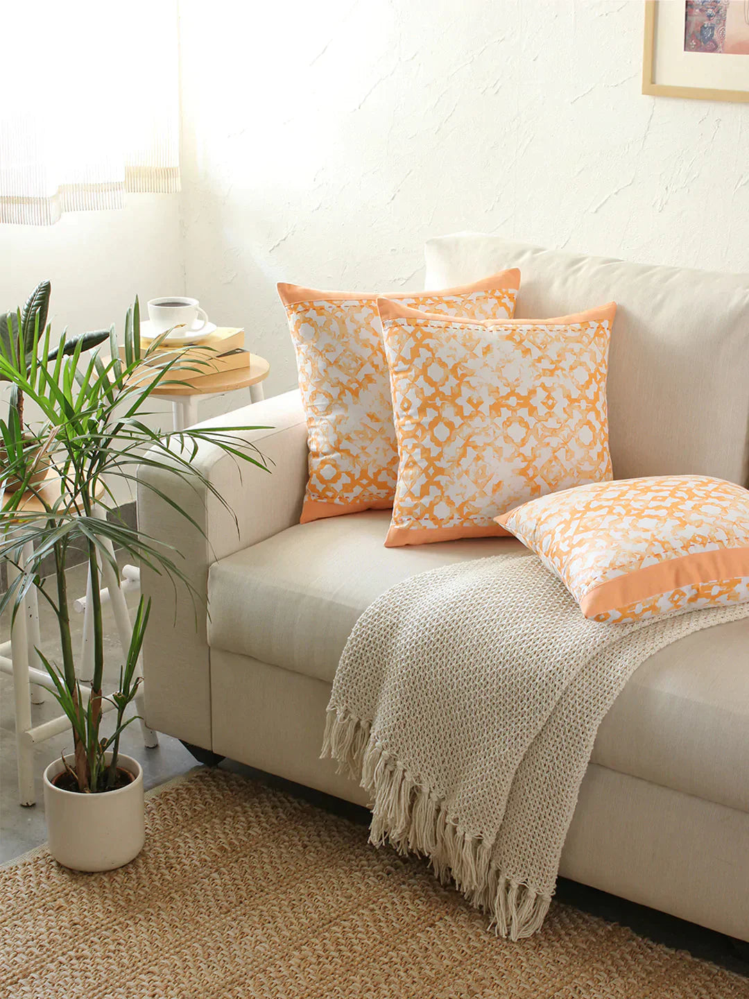 Cushion Cover - Jaali (Orange)