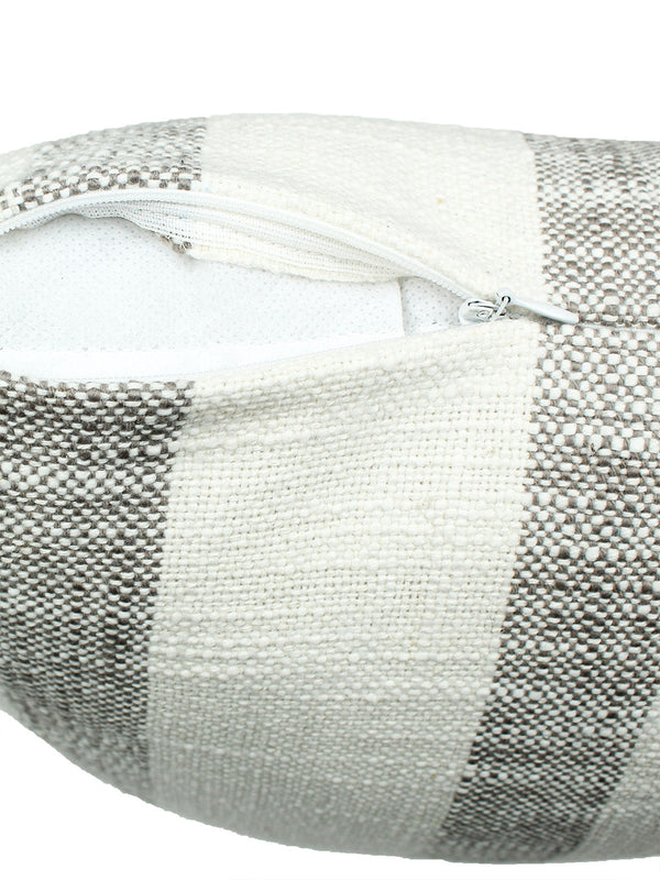 Block Set Of 2 Cushion Covers - (Grey) - 40x40cm