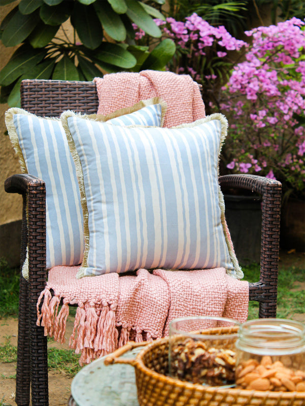 Cushion Cover - Blue Dhari Set of 2