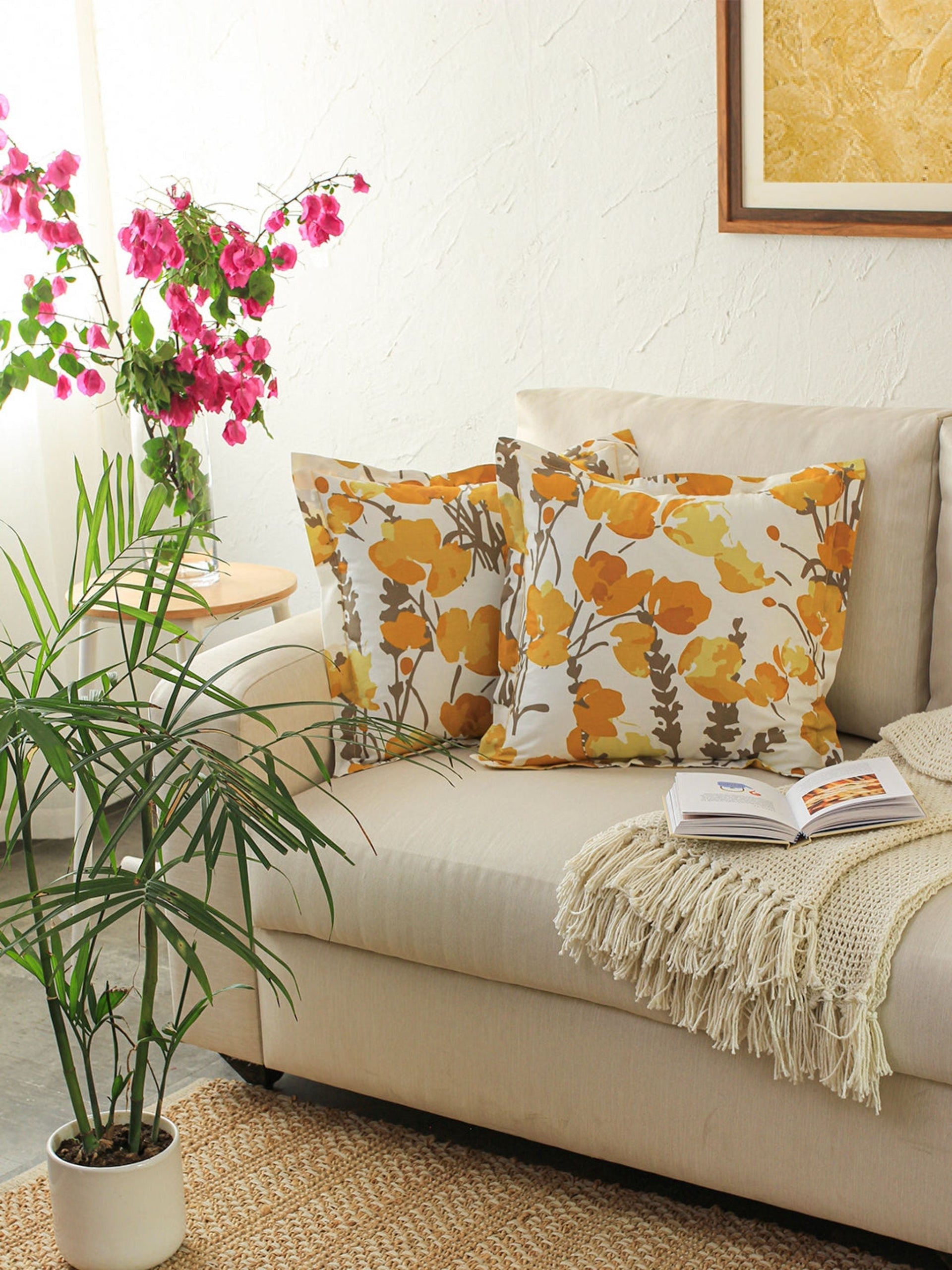 Cushion Cover - Himalayan Poppies (Yellow)