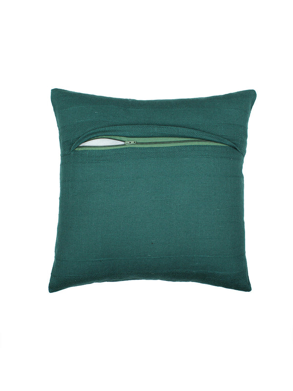 Herringbone Set Of 2 Cushion Covers - (Green) - 40x40cm
