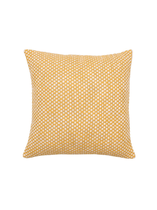 Vindhya Set Of 2 Cushion Covers + 2 Cushion Fillers (Yellow) - 40X40 cm