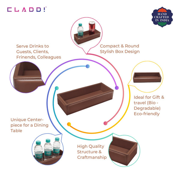 Leather Bottle Tray | 50% OFF Sale