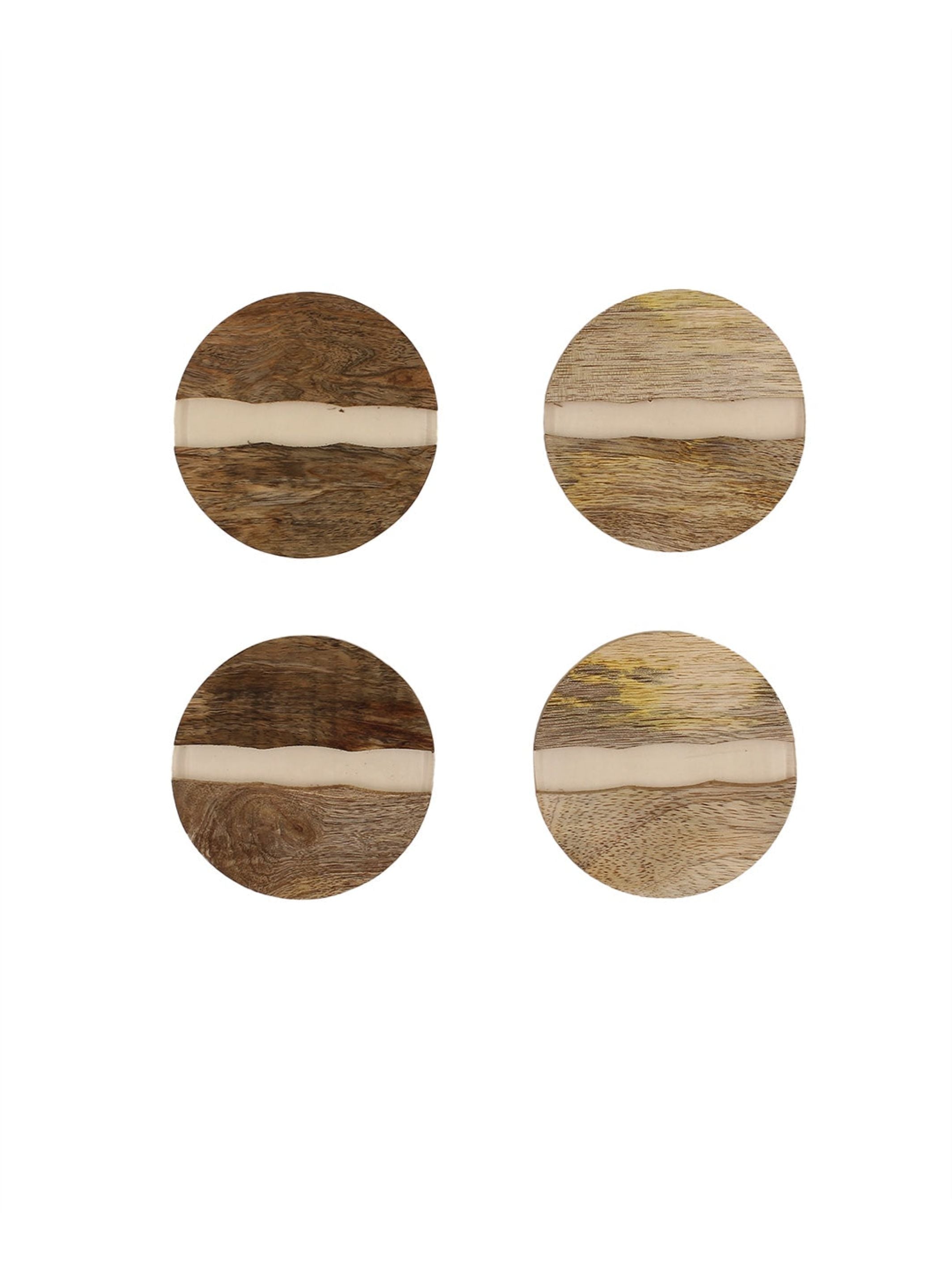 Wood & Resin Coaster Set of 4 - Majuli