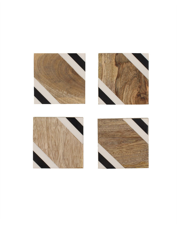 Wood & Resin Coaster Set of 4 - Netrani