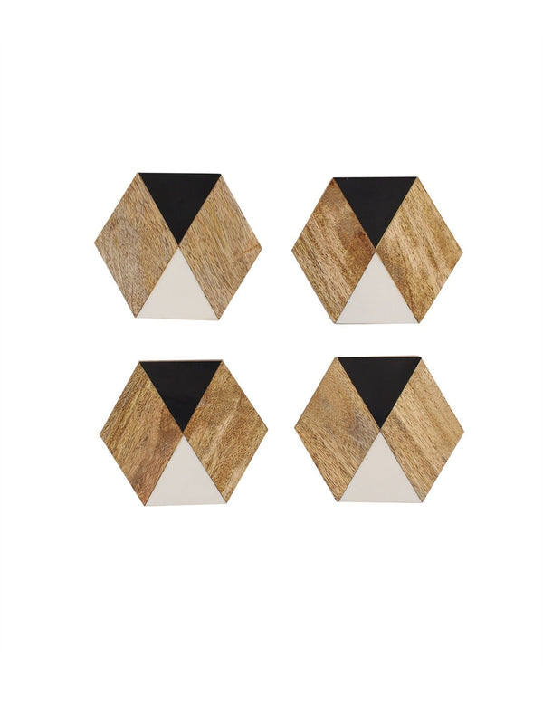 Wood & Resin Coaster Set of 4 - Pamban