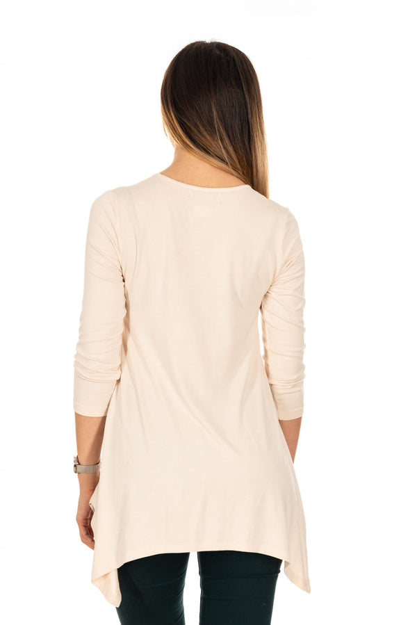 Bluză Crem Cu Broderie Florala Mărime S-M