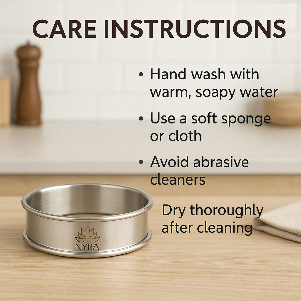 Using intructions Stainless Steel Matka Ring/Pot stand