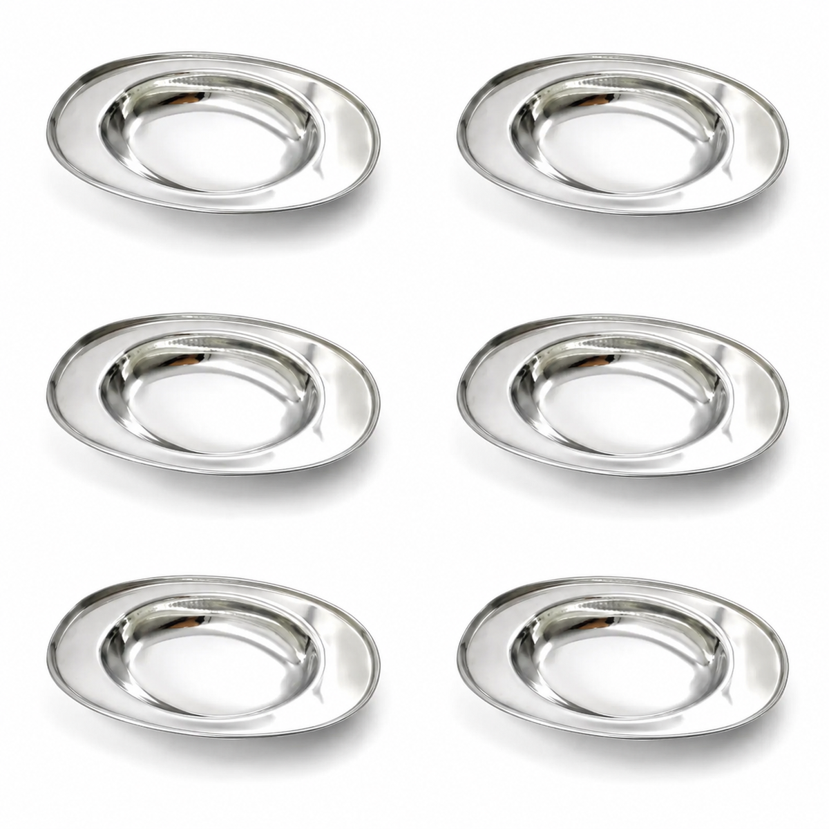 Stainless Steel Serving Plate Set | Oval-shaped Plates - Available in 3 Sizes |